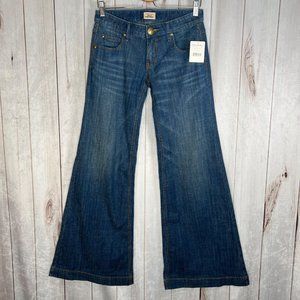 Free People Bell Bottom Super Flare Low Rise Jeans Size 27 NWOT